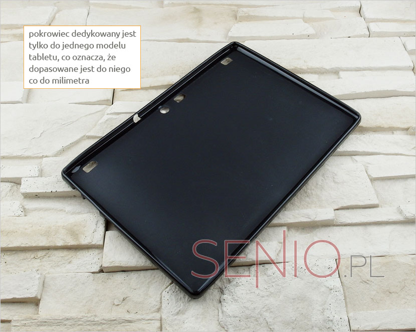 CZARNE elastyczne etui do tabletu Lenovo Tab 2 A10-70 L,F
